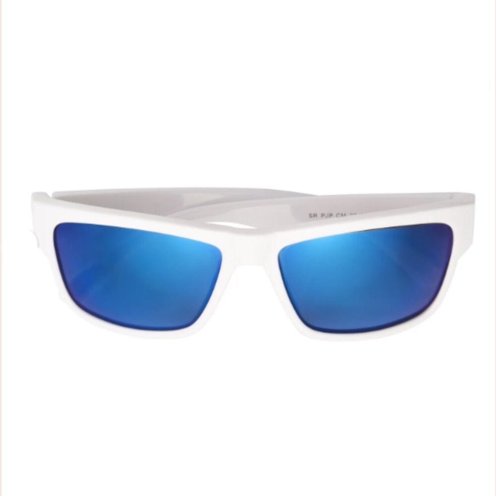 Foster Grant Panama Jack Polarized White Rectangle Sunglasses 100% UVA-UVB Lens